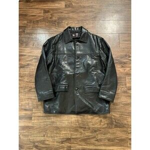 Vintage GV Handmade In Italy Faux Leather Button Up Jacket Size XL